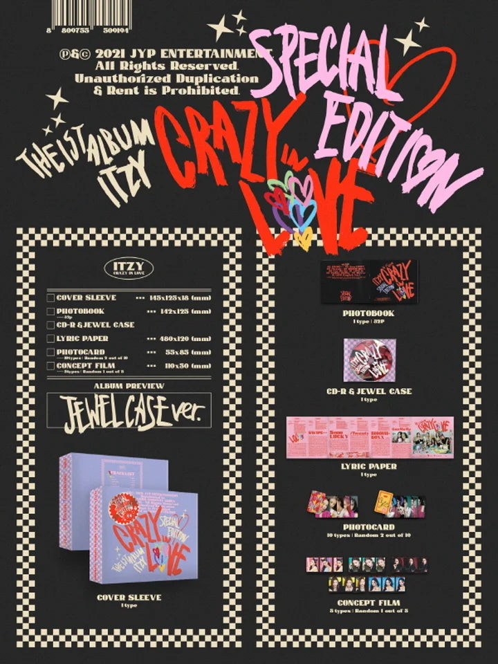 ITZY 1st Album [CRAZY IN LOVE] (JEWELCASE Version)