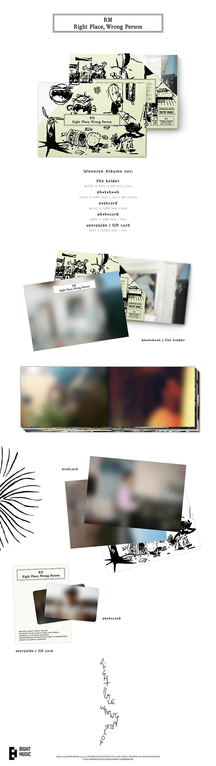 RM 2nd Album [Right Place, Wrong Person] (Weverse Albums Version)