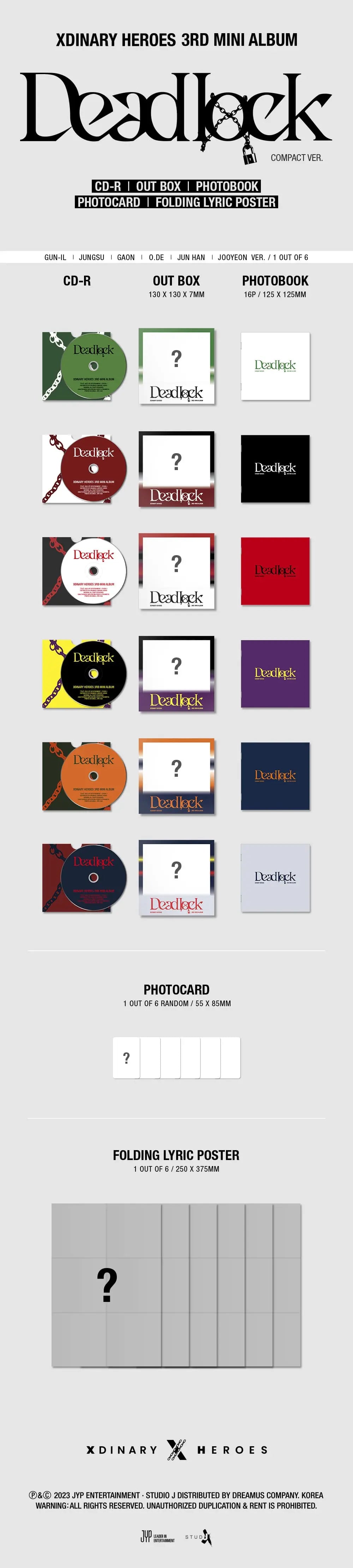 XDINARY HEROES 3rd Mini Album [Deadlock] (Compact Version - RANDOM)