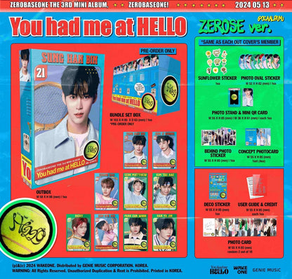 ZEROBASEONE 3rd Mini Album [You had me at HELLO] (POCAALBUM - RANDOM)