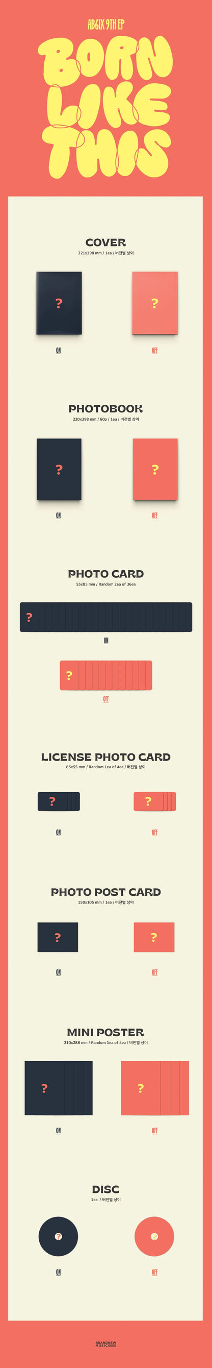 AB6IX 9th EP Album [BORN LIKE THIS] [PREORDER] - details