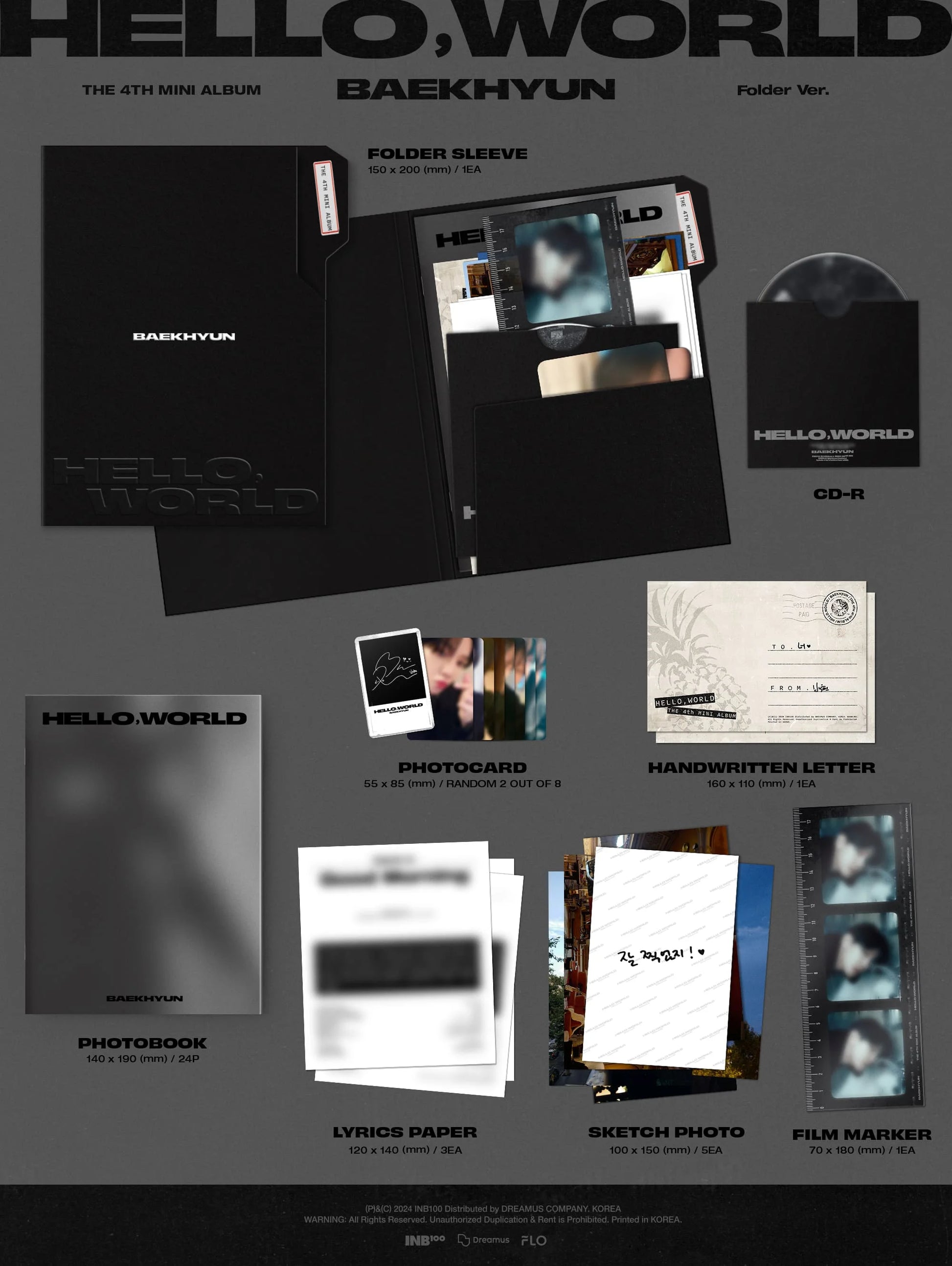 BAEKHYUN 4th Mini Album [Hello, World] (Folder Version) - details