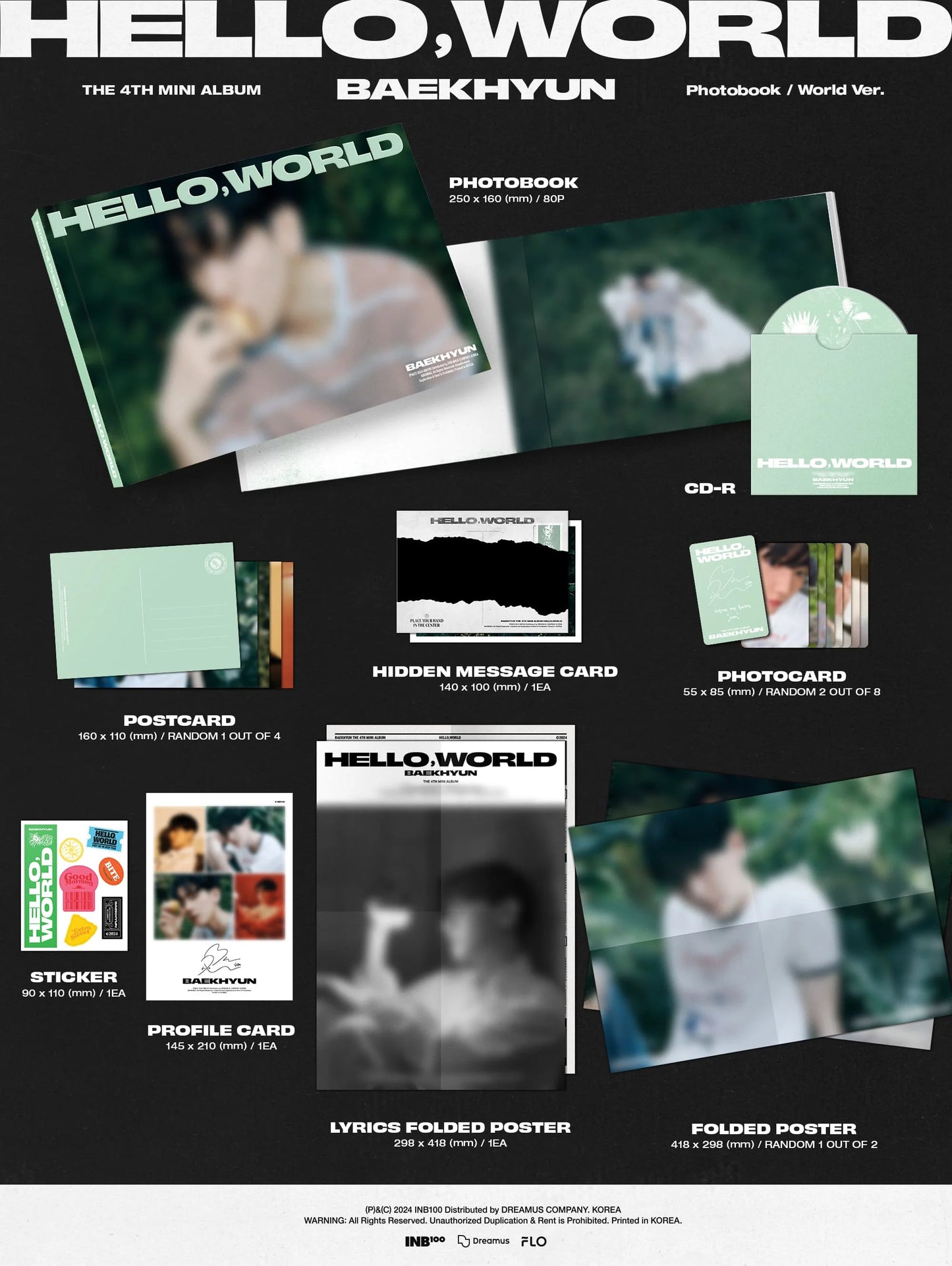 BAEKHYUN 4th Mini Album [Hello, World] - world version details