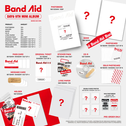 DAY6 9th Mini Album [Band Aid] - rock band version details