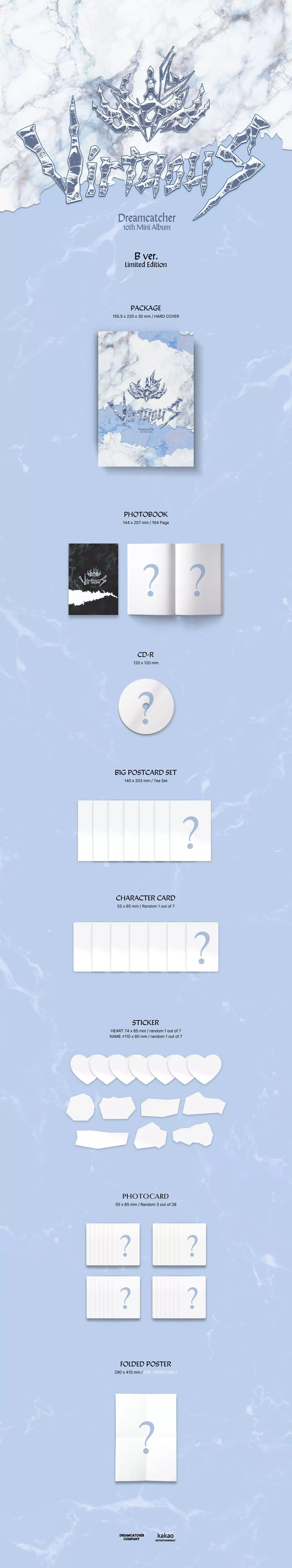 Dreamcatcher 10th Mini Album [VirtuouS] (B ver.) (Limited Edition) - details