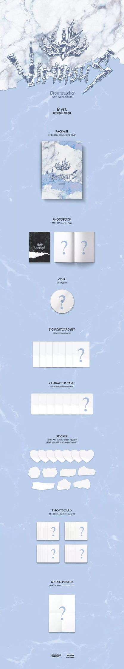 Dreamcatcher 10th Mini Album [VirtuouS] (B ver.) (Limited Edition) - details