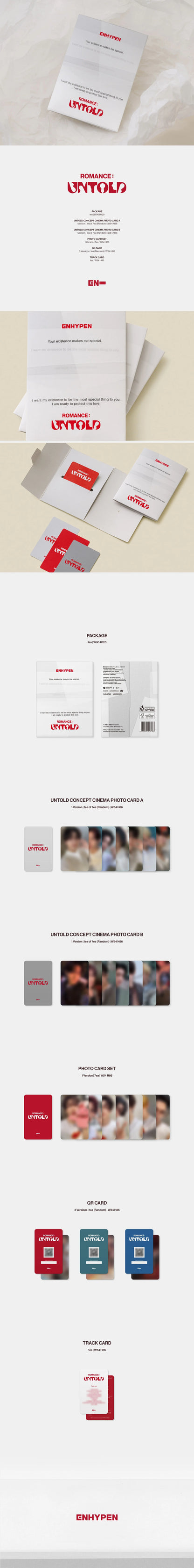 ENHYPEN 2nd Album [ROMANCE : UNTOLD] (Weverse Albums Version) - details