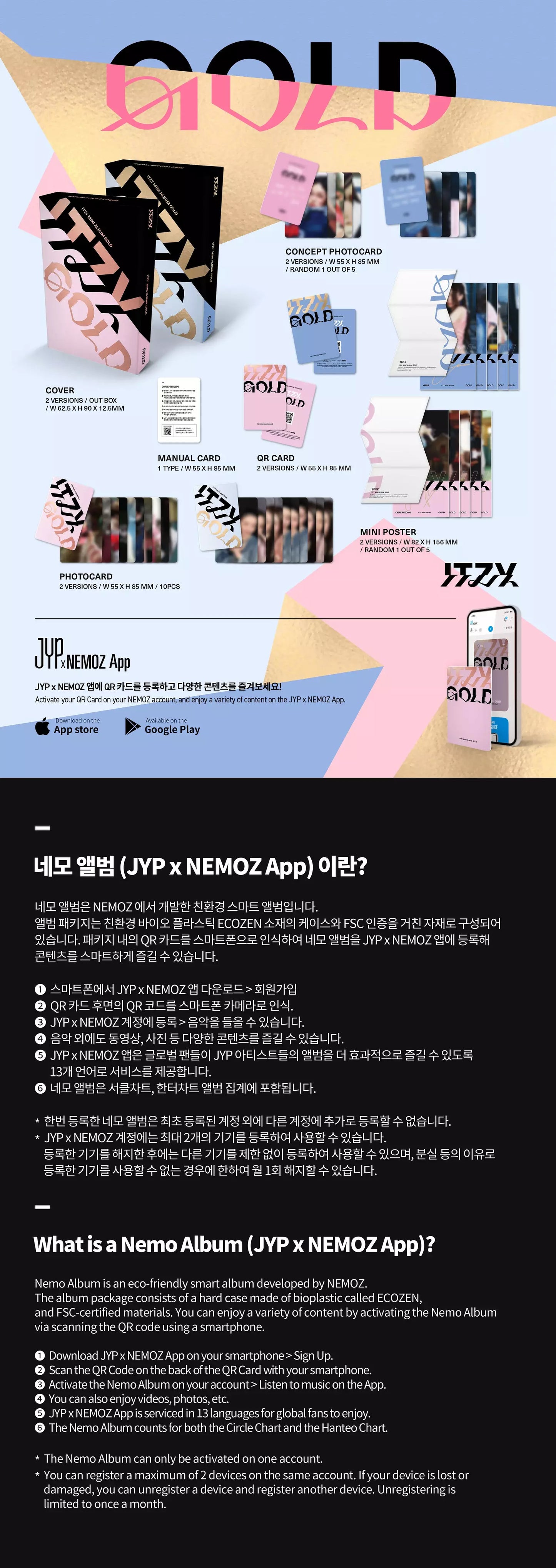 ITZY 9th Mini Album [GOLD] (PLATFORM_NEMO Version) - details