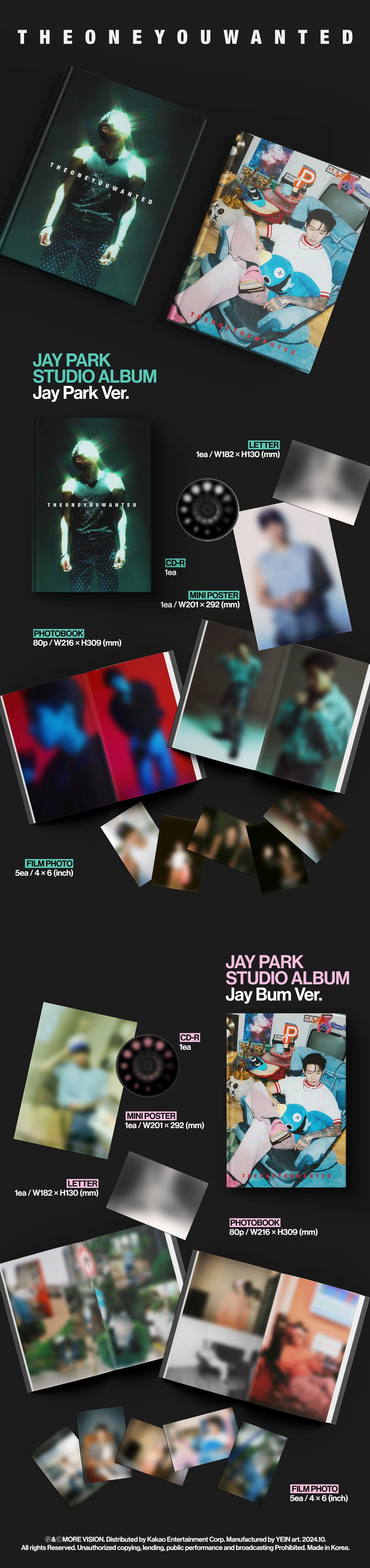 Jay Park 6th Album [THE ONE YOU WANTED] - details