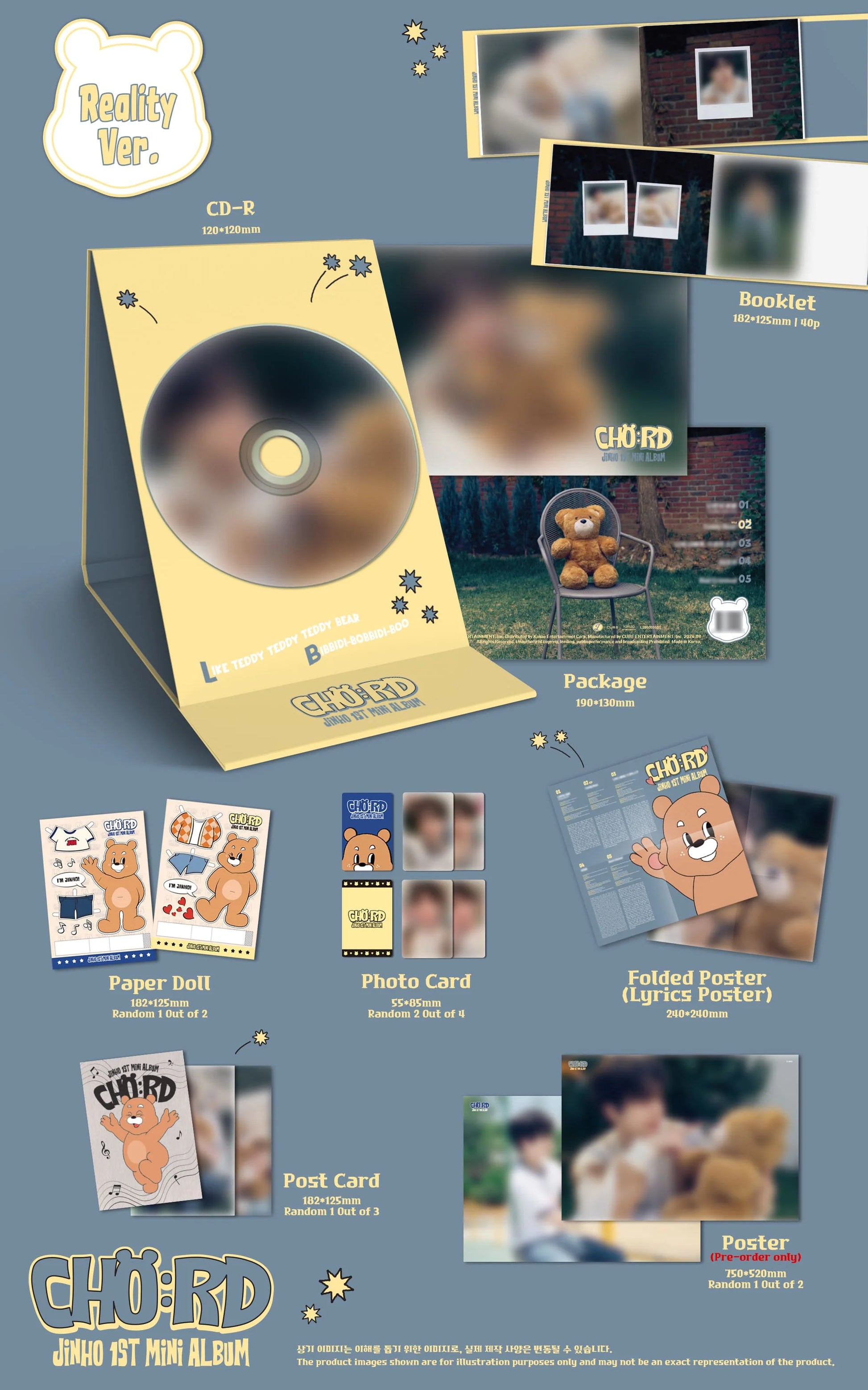 JINHO 1st Mini Album [CHO:RD] - reality version details