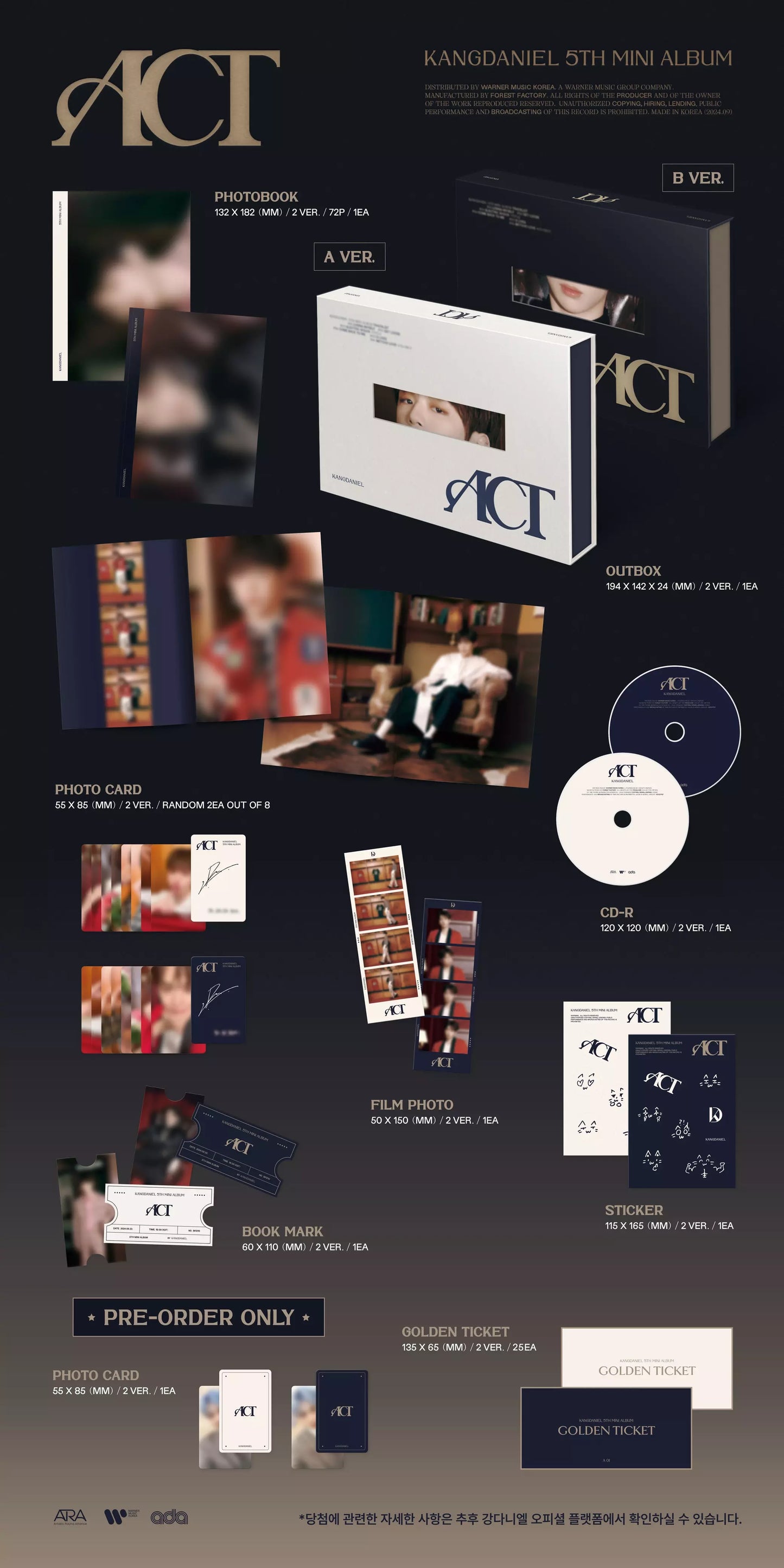 KANG DANIEL 5th Mini Album [ACT] - details