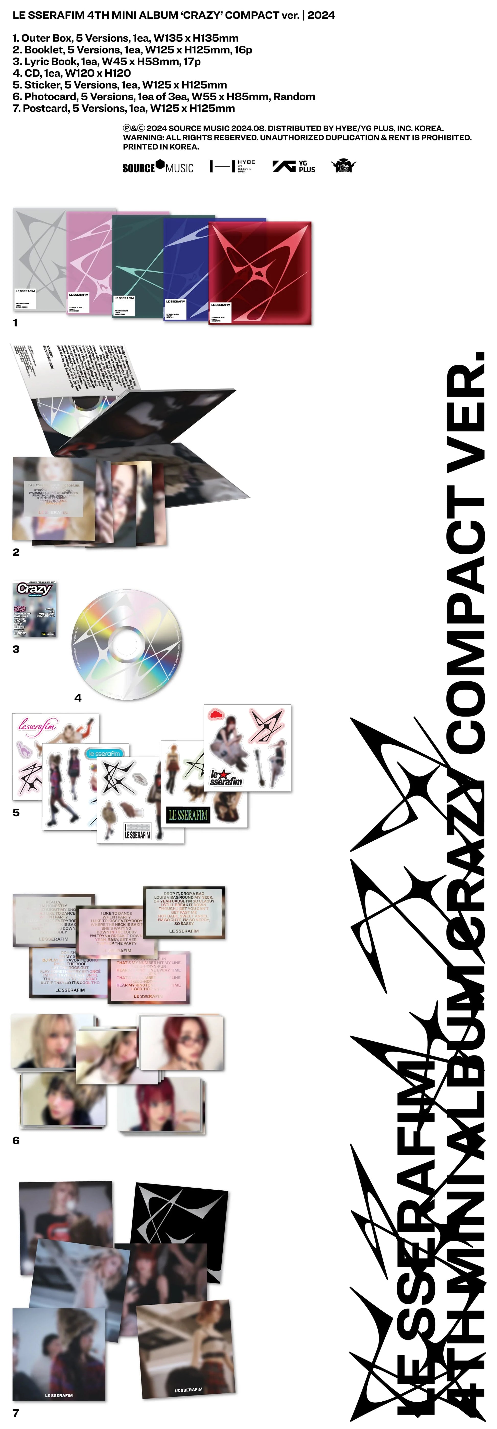 LE SSERAFIM 4th Mini Album [CRAZY] (COMPACT Version)  - details