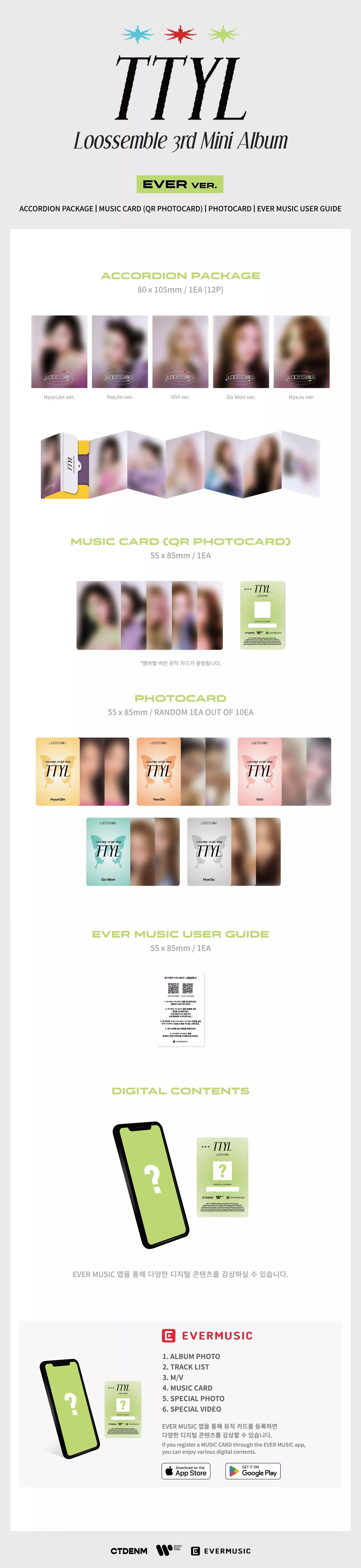 Loossemble 3rd Mini Album [TTYL] (EVER MUSIC ALBUM Version) [PREORDER] - details