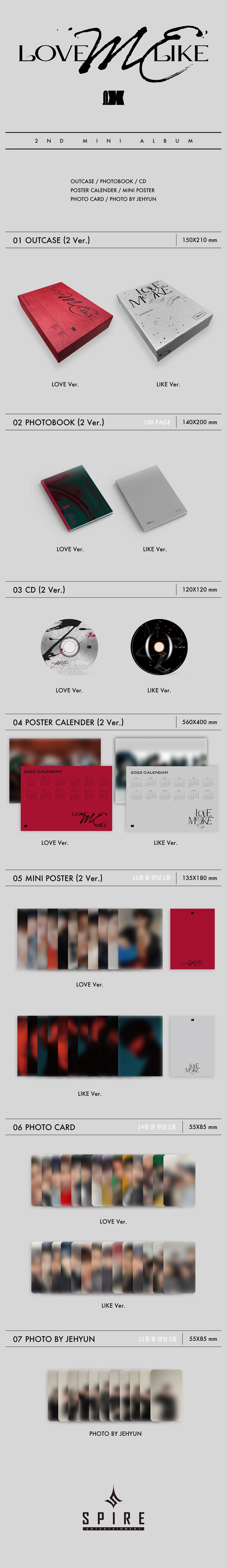 OMEGA X 2nd Mini Album [LOVE ME LIKE] - details