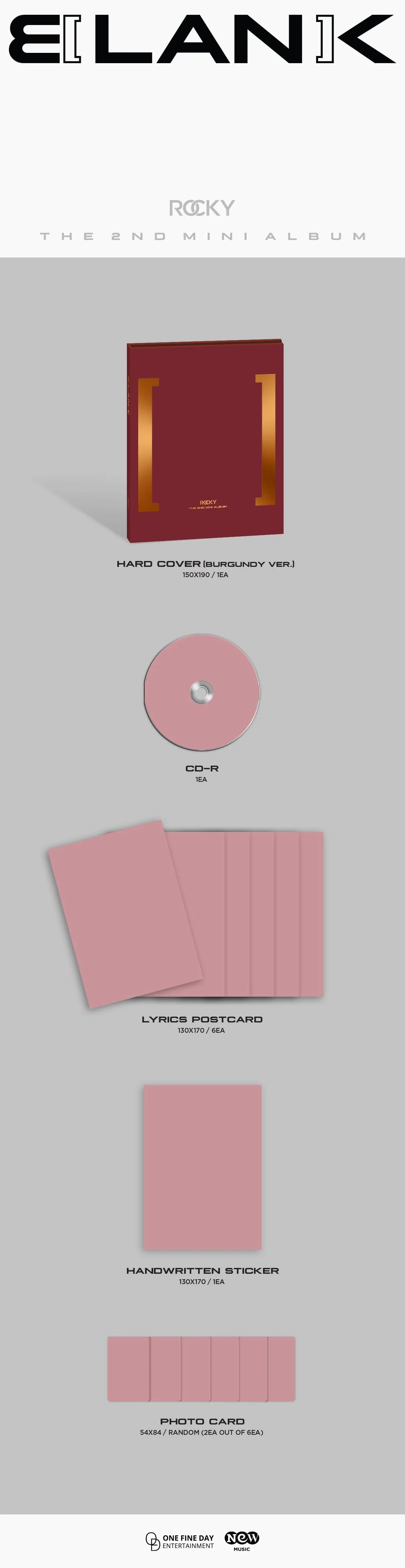 ROCKY 2nd Mini Album [BLANK] - burgundy version details