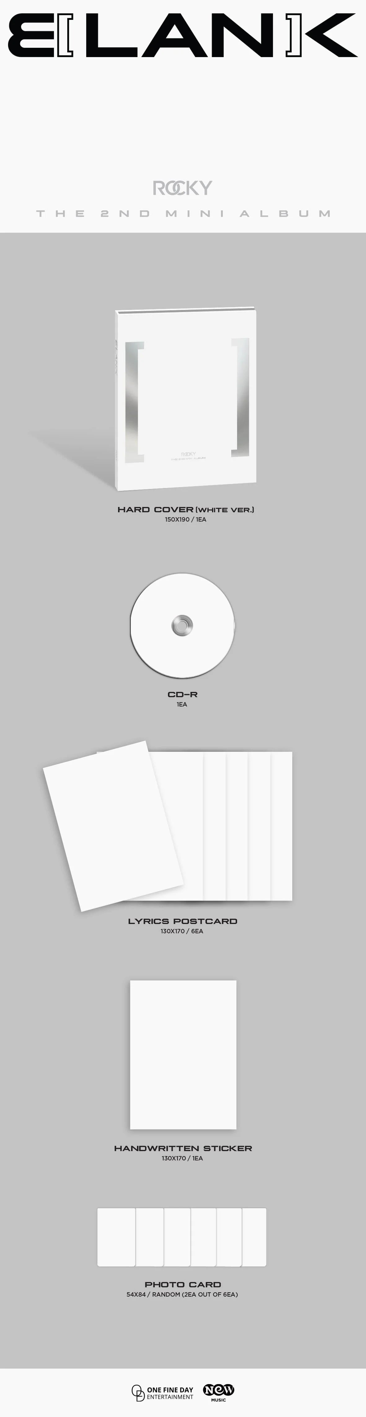 ROCKY 2nd Mini Album [BLANK] - white version details