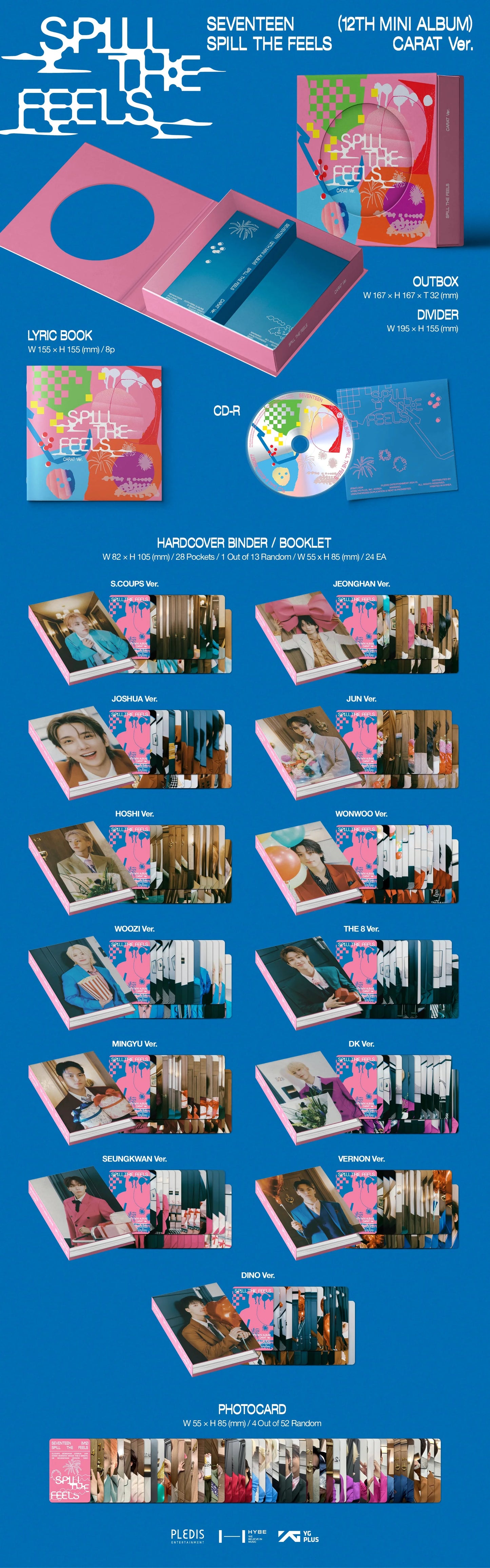 SEVENTEEN 12th Mini Album [SPILL THE FEELS] (CARAT Version) - details