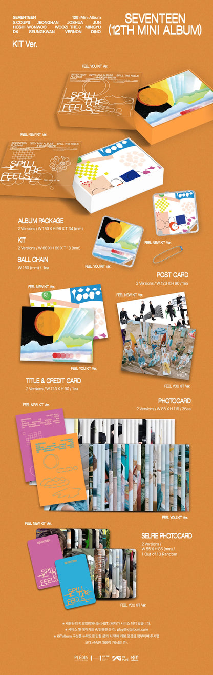 SEVENTEEN 12th Mini Album SPILL THE FEELS (KiT Version) - details