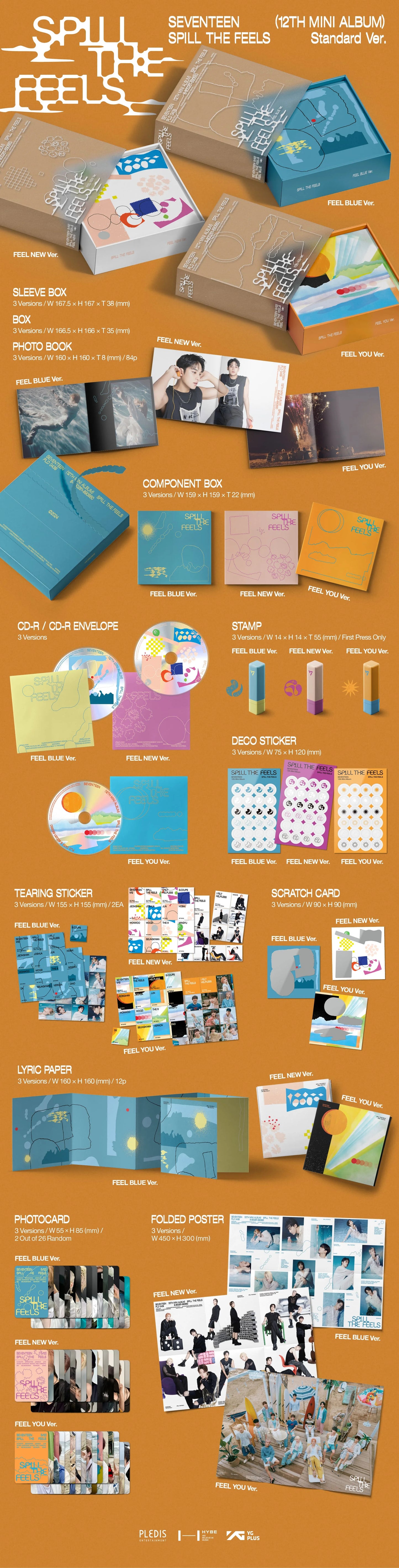 SEVENTEEN 12th Mini Album SPILL THE FEELS (Standard Version) - details