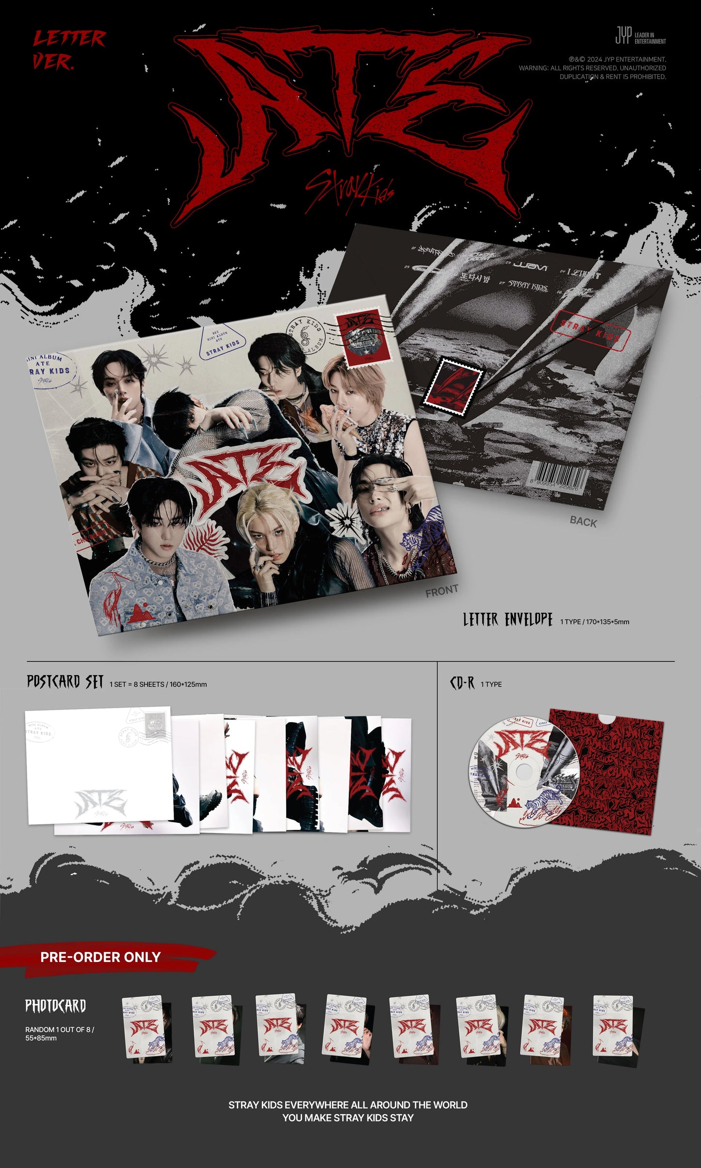 STRAY KIDS Album [ATE] (LETTER Version) - details