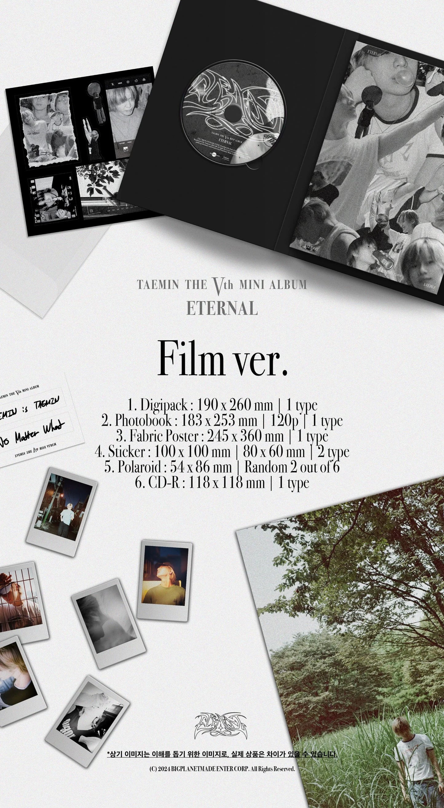 TAEMIN 5th Mini Album [ETERNAL] (Film Version) - details