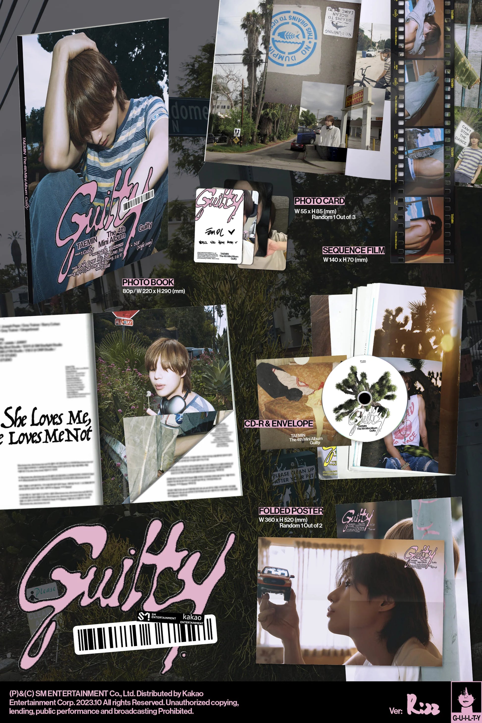 TAEMIN 4th Mini Album [Guilty] (Photo Book Version) - Rizz version details