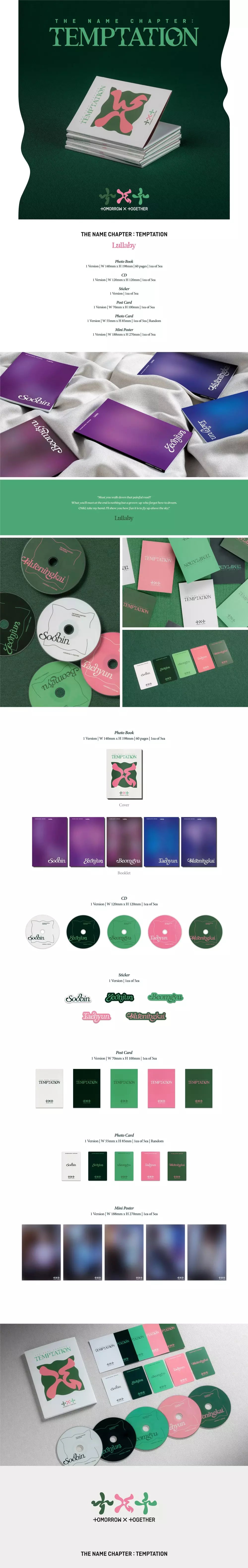 TOMORROW X TOGETHER 5th Mini Album [THE NAME CHAPTER : TEMPTATION] (Lullaby Version) - details