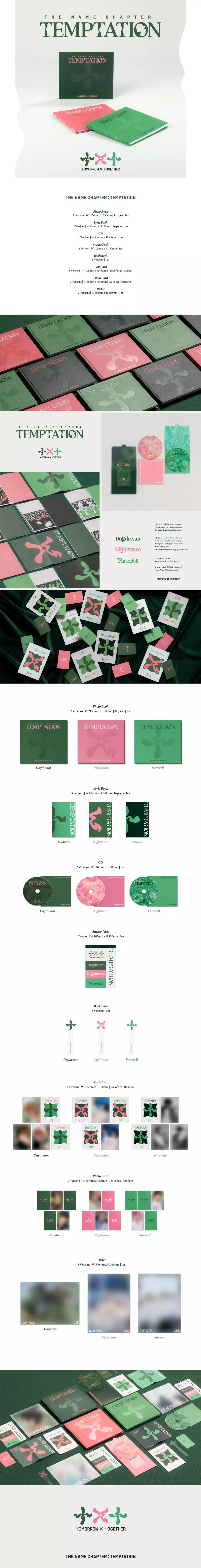 TOMORROW X TOGETHER 5th Mini Album [THE NAME CHAPTER : TEMPTATION] (Standard Version) - details