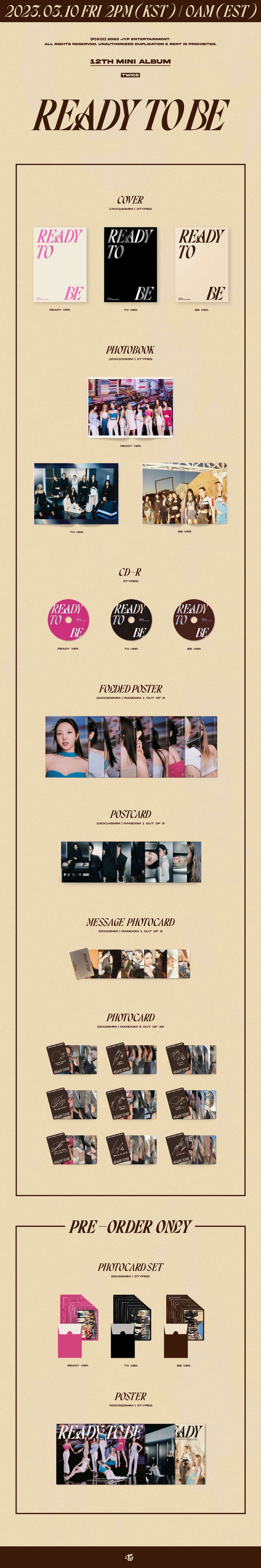 TWICE 12th Mini Album [READY TO BE] (Standard Version)