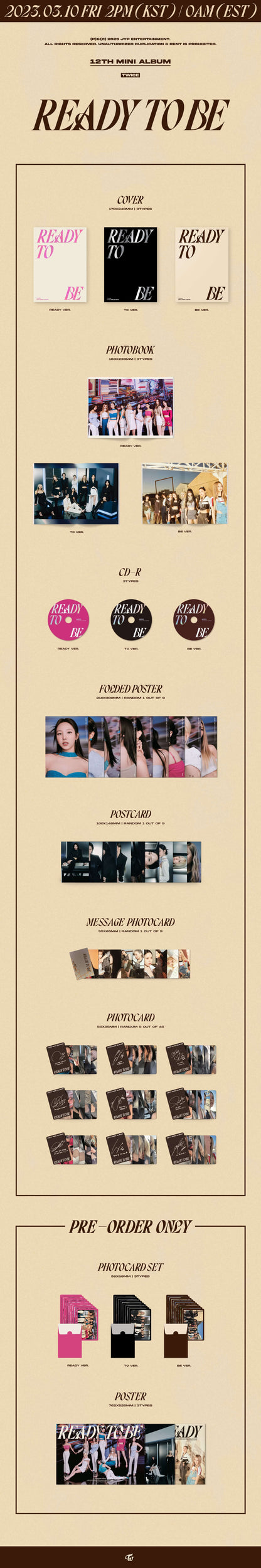 TWICE 12th Mini Album [READY TO BE] (Standard Version)