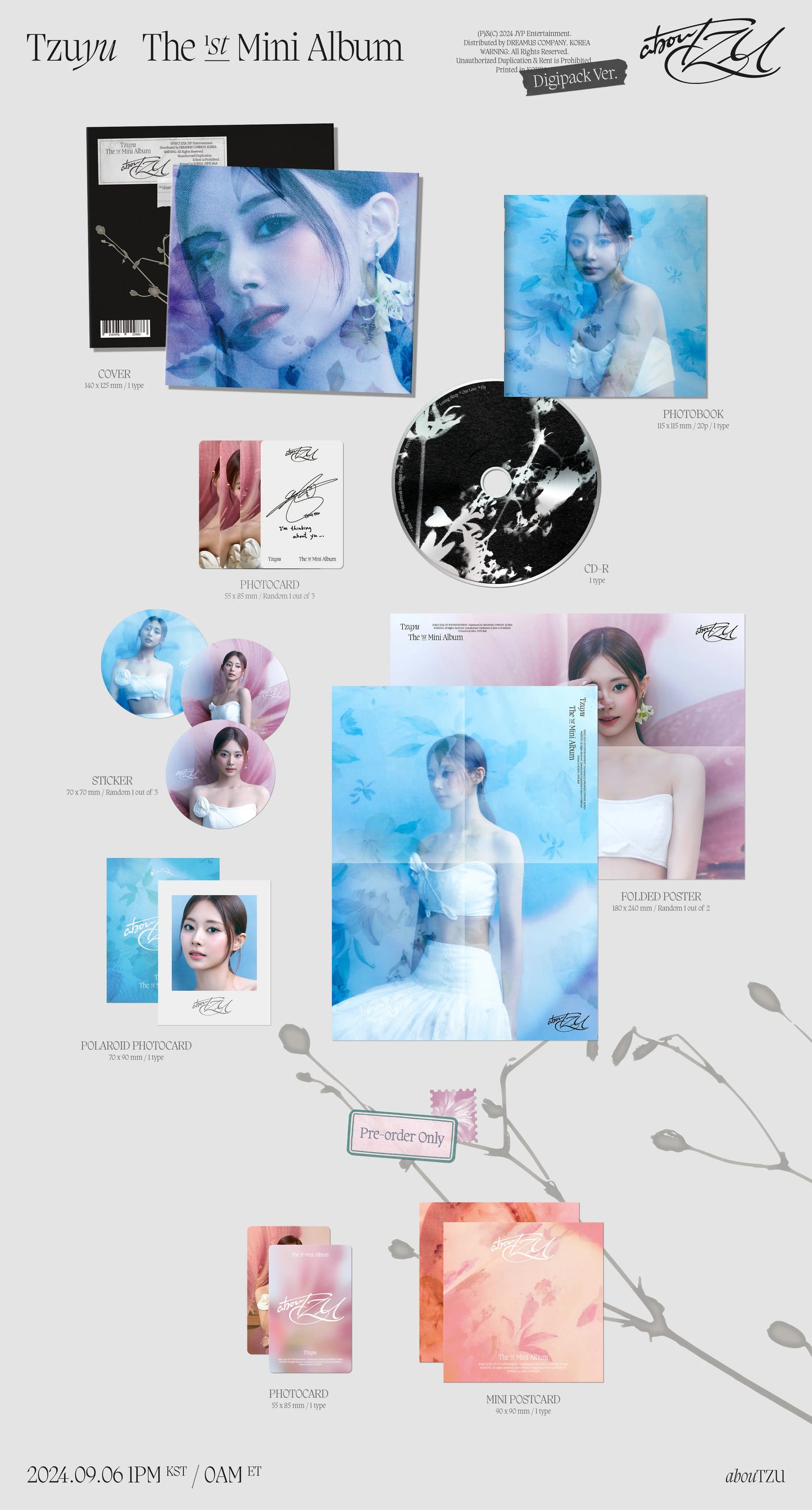 TZUYU (TWICE) 1st Mini Album [abouTZU] (Digipack Version) - details