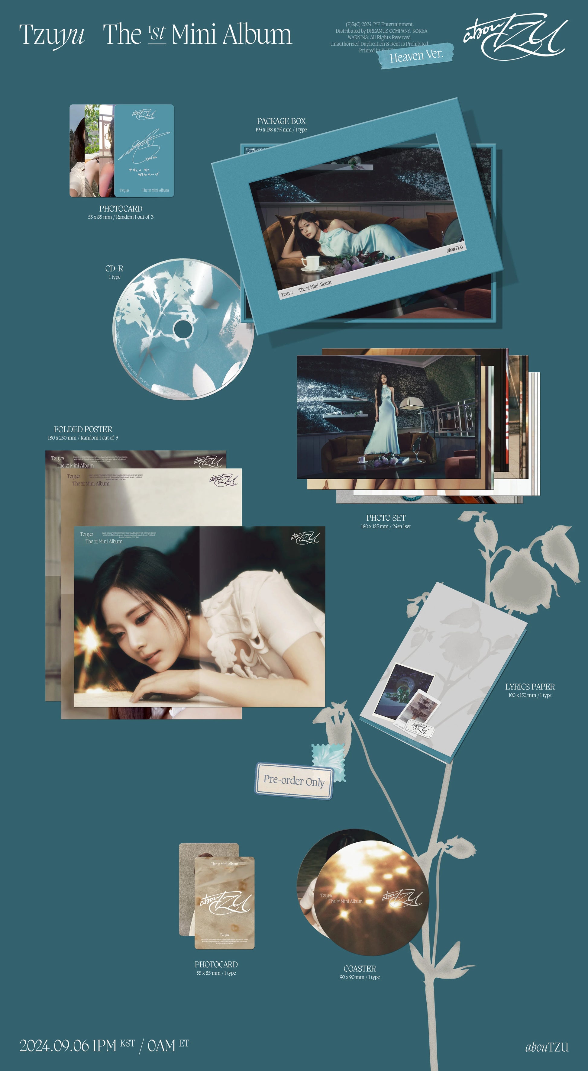 TZUYU (TWICE) 1st Mini Album [abouTZU] (Heaven Version) - details