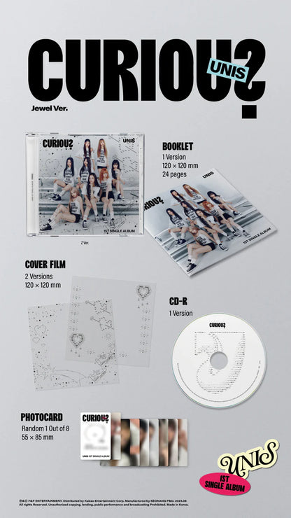 UNIS 1st Single Album [CURIOUS] (Jewel Version) - details