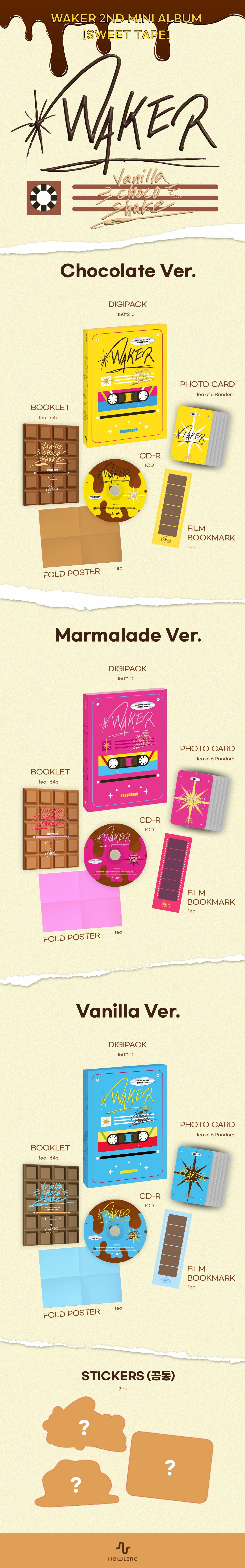 WAKER 2nd Mini Album [Sweet Tape]  - details