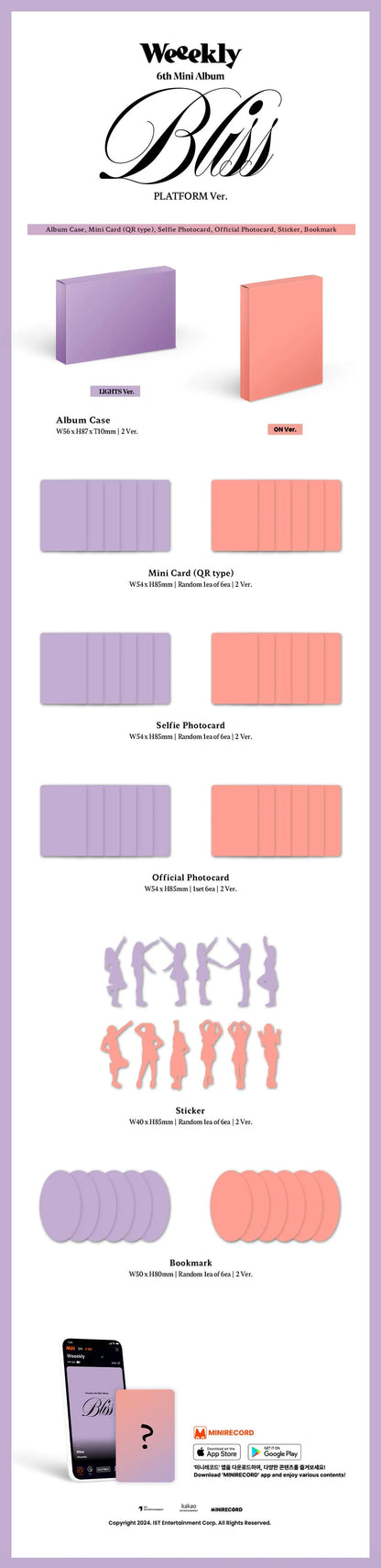 Weeekly 6th Mini Album [Bliss] [PREORDER] (Platform Version) - details